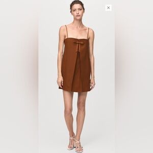 Mango Dress with Bow Neckline